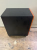 Black & Wood 3 Drawer Mobile Pedestal