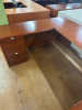 U- Shaped Desk - Cherry Wood