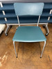 Blue And Chrome Stacking Chair