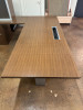 Walnut-Finish L-Shaped Office Desk