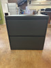 Charcoal Gray 2-Drawer Pedestal