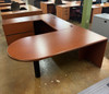 Cherry Laminate U-Shaped Rounded Peninsula End