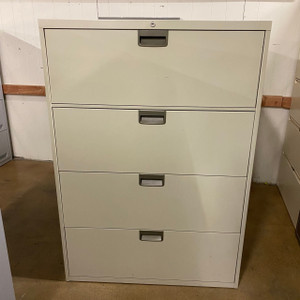 Steelcase Tan 4 Drawer Lateral Front