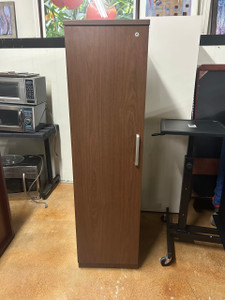 Walnut Wooden Wardrobe/Storage Cabinet 18"W