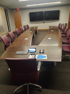 Veneer Large Nutcracker Conference Table with Power 27'