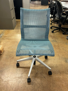 Herman Miller Setu Task Chair Armless Adjustable -- Blue