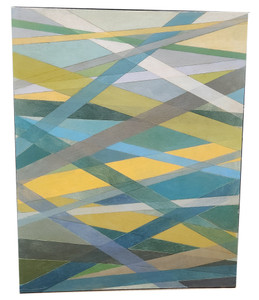 48x60 Canvas Print of Blue Green Yellow Angles