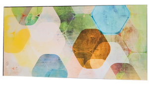 60x30 Canvas Print by Artist Anna Polanski, Titled: Rounded Hexagon I