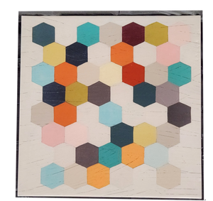 32x32 Canvas Print by Artist June Erica Vess, Titled: Honeycomb Geometry I