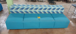 Teal Couch with Multicolor back 54476 (1)