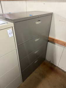 Used Steelcase 4-High Metal Gray Lateral Filing Storage 36"W