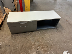 Used Steelcase Dual Lateral and Bookcase Filing Storage 72"W - Gray 