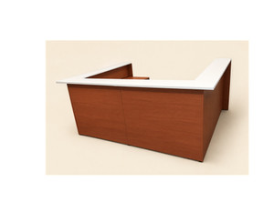 U-Shaped Cherry Reception Desk 8'x 8'