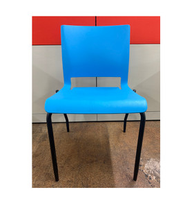 9to5 Seating Bright Blue Bella Plastic Chair