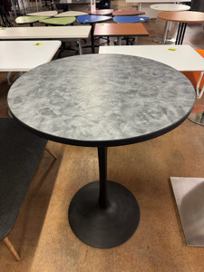 Bistro Round Table - Gray Metallic