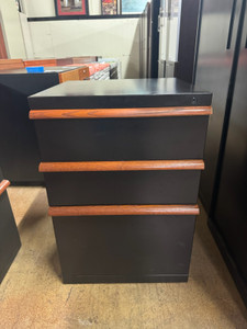 Three-Drawer Metal Pedestal