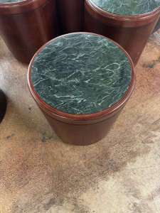 Vintage Wood Drum-Side-Table