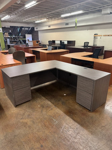 L-Shaped Bow Front Office Desk
