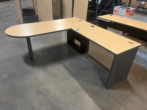 Maple L-Shaped Office Desk