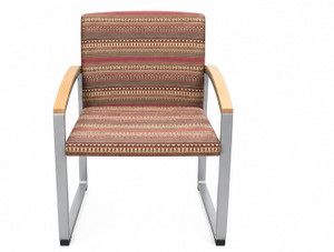 Gordon International Red-Patterned Armchair