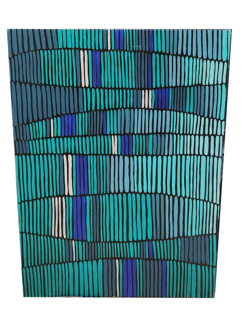 45x60 Canvas Print by Artist Regina Moore, Titled: Teal Tribal II