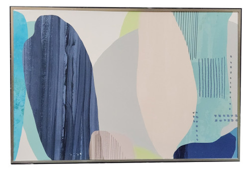 54x36 Canvas Print of Blue Ovals