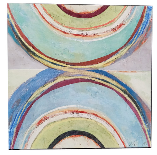 40x40 Canvas Print of Multi Half Circle