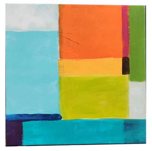 40x40 Canvas Print by Artist June Erica Vess, Titled: City Square III