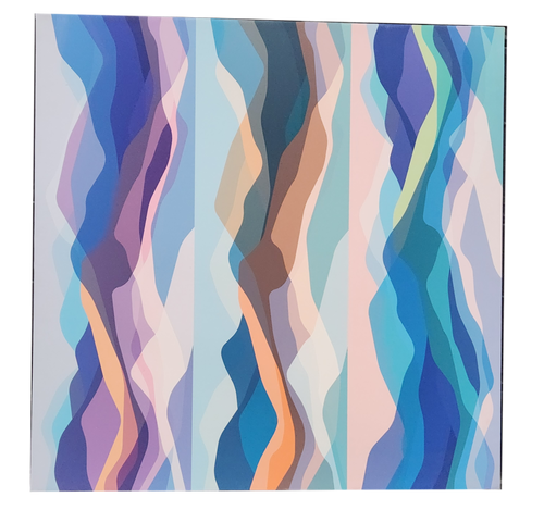 40x40 Canvas Print of  Blue Waves