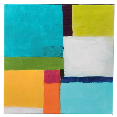 40x40 Canvas Print by Artist June Erica Vess, Titled: City Square IV