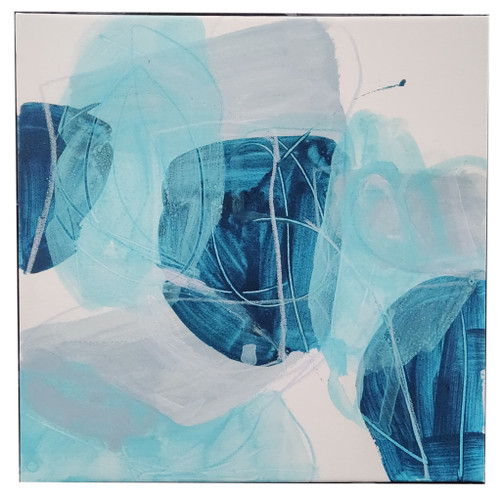 40x40 Canvas Print by Artist June Erica Vess, Titled: Blue Trance I