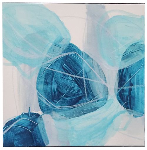 40x40 Canvas Print by Artist June Erica Vess, Titled: Blue Trance III