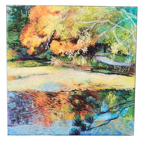 36x36 Canvas Print by Artist Judy Miller, Titled Autumn Reflection (limited Edition)