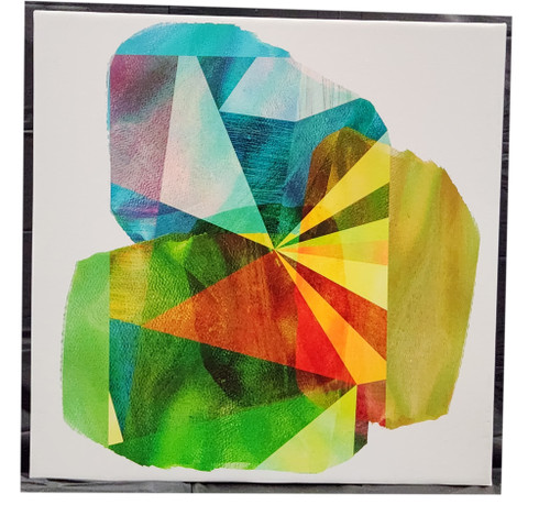32x32 Canvas Print by Artist Sisa Jasper, Titled: Geo Mono Block II