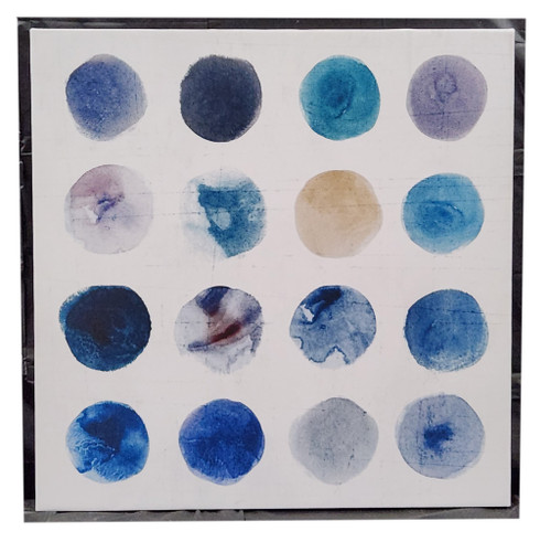 32x32 Canvas Print by Artist Isabelle Z, Titled: Encompassed Indigo