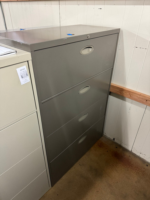 Used Steelcase 4-High Metal Gray Lateral Filing Storage 36"W