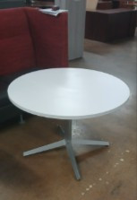 42 White Table Top Silver Base 54527