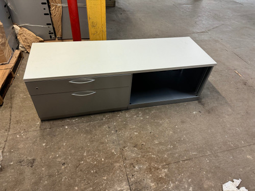 Used Steelcase Dual Lateral and Bookcase Filing Storage 72"W - Gray 