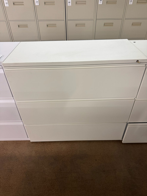Off-White 3-Drawer Lateral