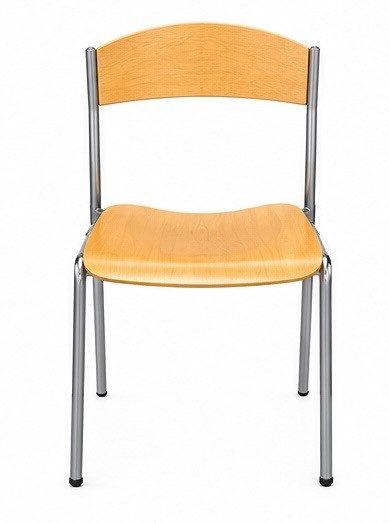 Commercial-Grade Metal-And-Wood Side Chair