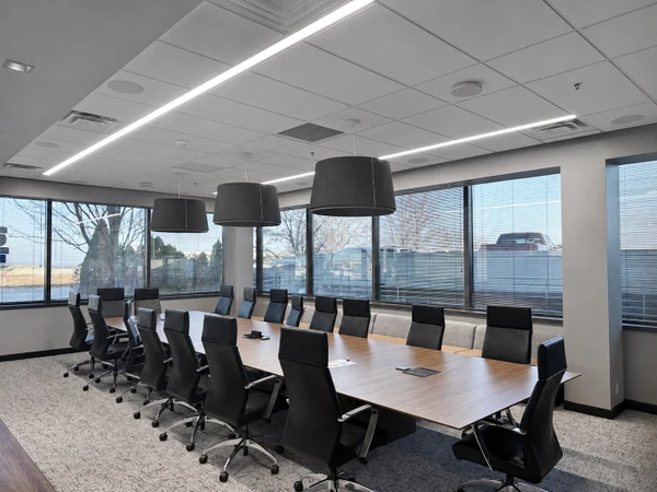 Executive boardroom at the Crane Agency headquarters in Chesterfield Missouri
