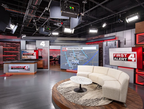 KMOV First Alert 4 broadcast studio in its Maryland Heights facility