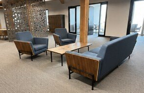 Welcoming lounge and collaboration area at One Hope United