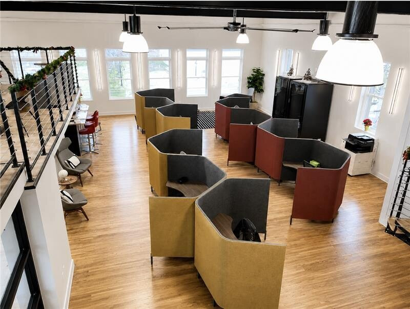 Individual focused workspaces at a One Hope United location