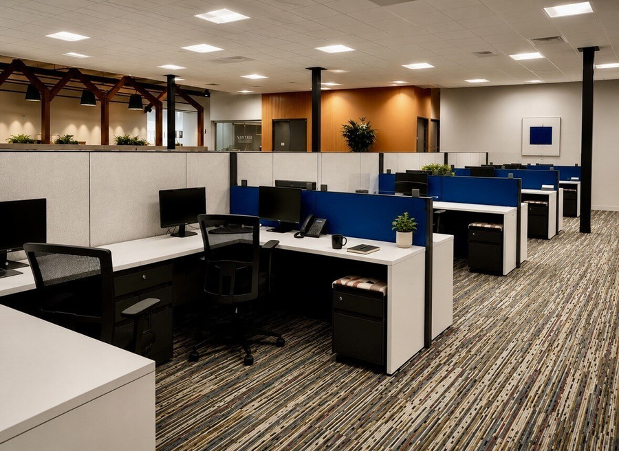Employee workstations at the Foster and Adoptive Care Coalition headquarters