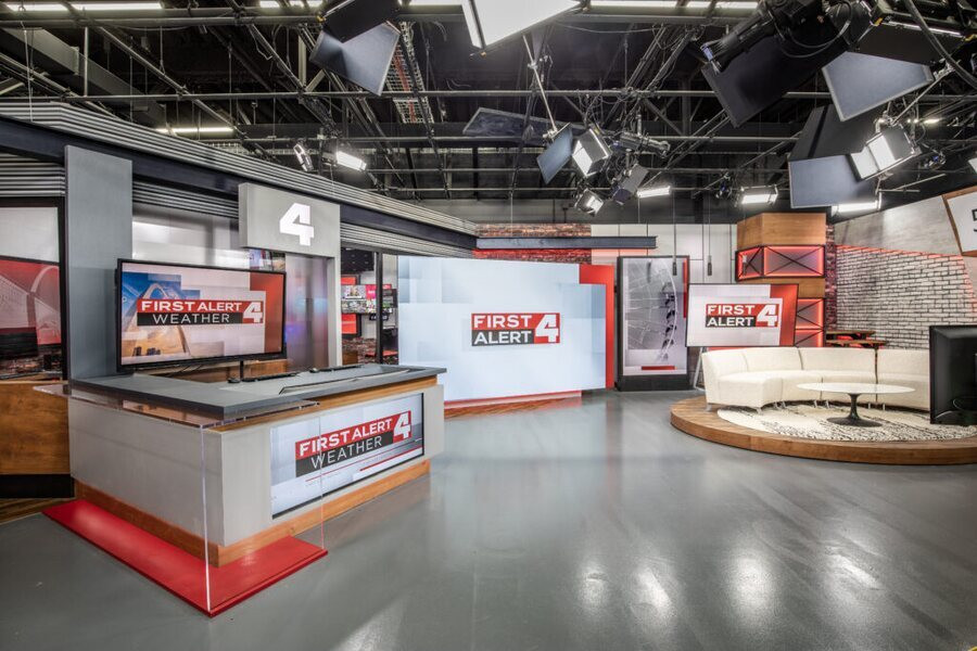 KMOV First Alert 4 weather studio with custom broadcast furniture