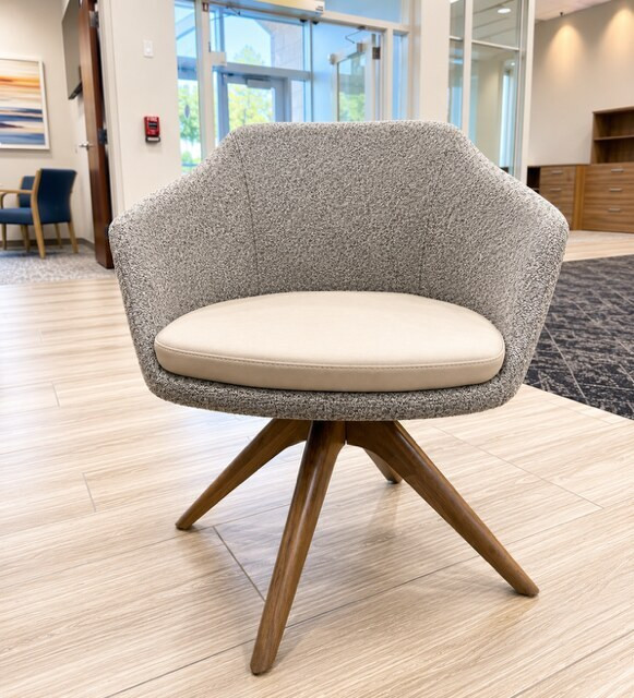 Global Furniture Group Drift lounge chair selected for Midwest BankCentre Frontenac