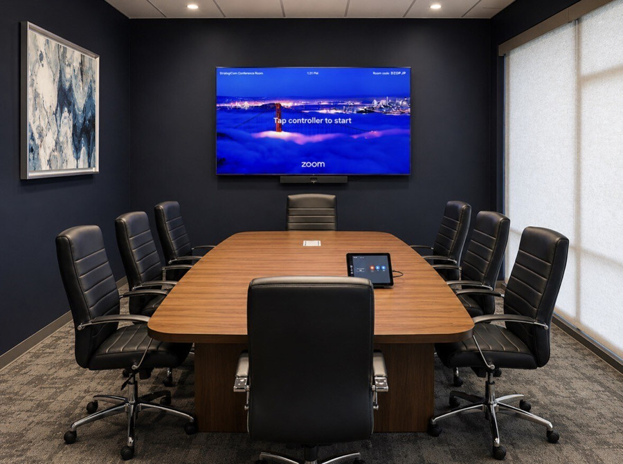 Expanded StrategiCom executive conference room in O'Fallon Missouri