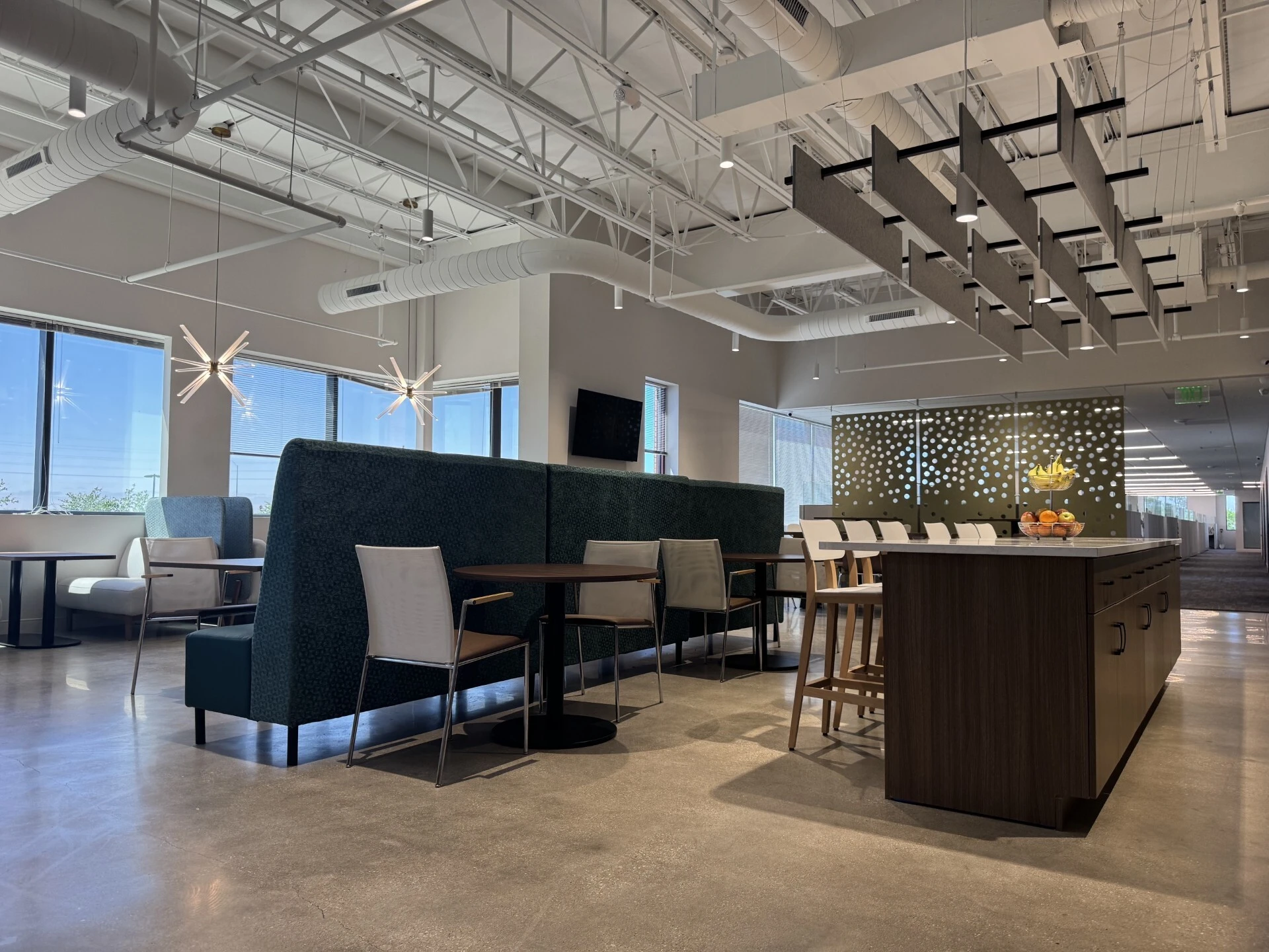 Lounge and shared office spaces