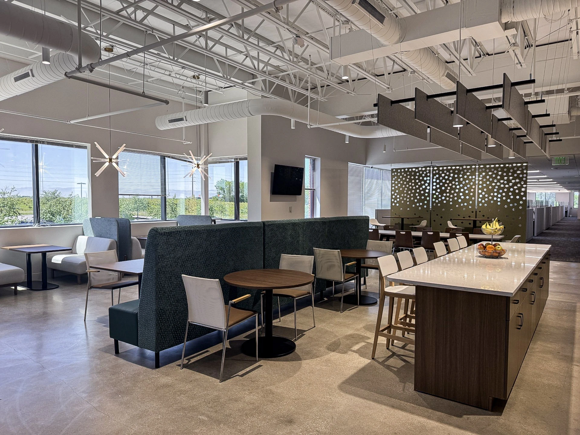Reception and shared office spaces
